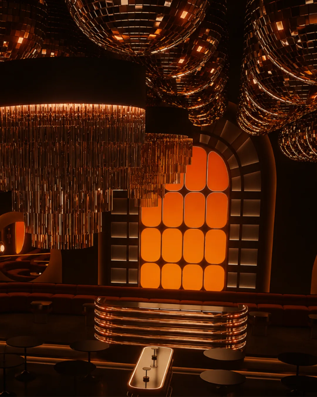 The MIRA room, amber arch and low light